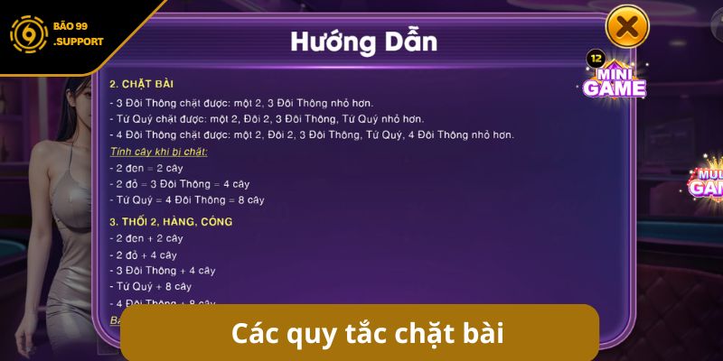 Tiến lên miền nam BAO99: Luật chơi đầy đủ nhất 2025 5 Các quy tắc chặt bài không thể bỏ qua