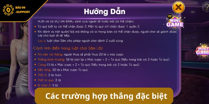 Sâm lốc BAO99: Hướng dẫn luật chơi và cách báo Sâm 7 Các trường hợp thắng đặc biệt và cách tính tiền phạt