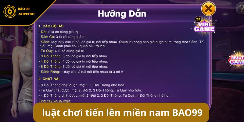 Tiến lên miền nam BAO99: Luật chơi đầy đủ nhất 2025 4 Hướng dẫn chi tiết luật chơi tiến lên miền nam tại BAO99