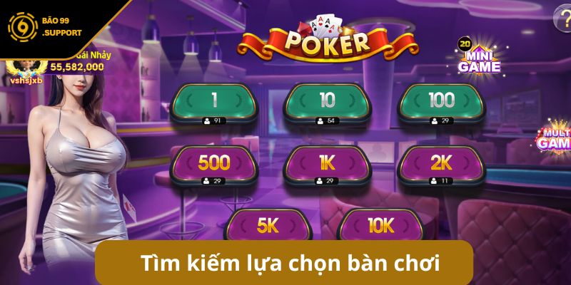 Poker BAO99 - Thử thách trí tuệ, rinh quà lớn khi tham gia 7 Tìm kiếm và đặt cược trong game Poker